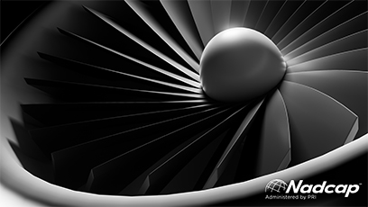An image of a turbine plate with the Nadcap logo in the bottom right corner